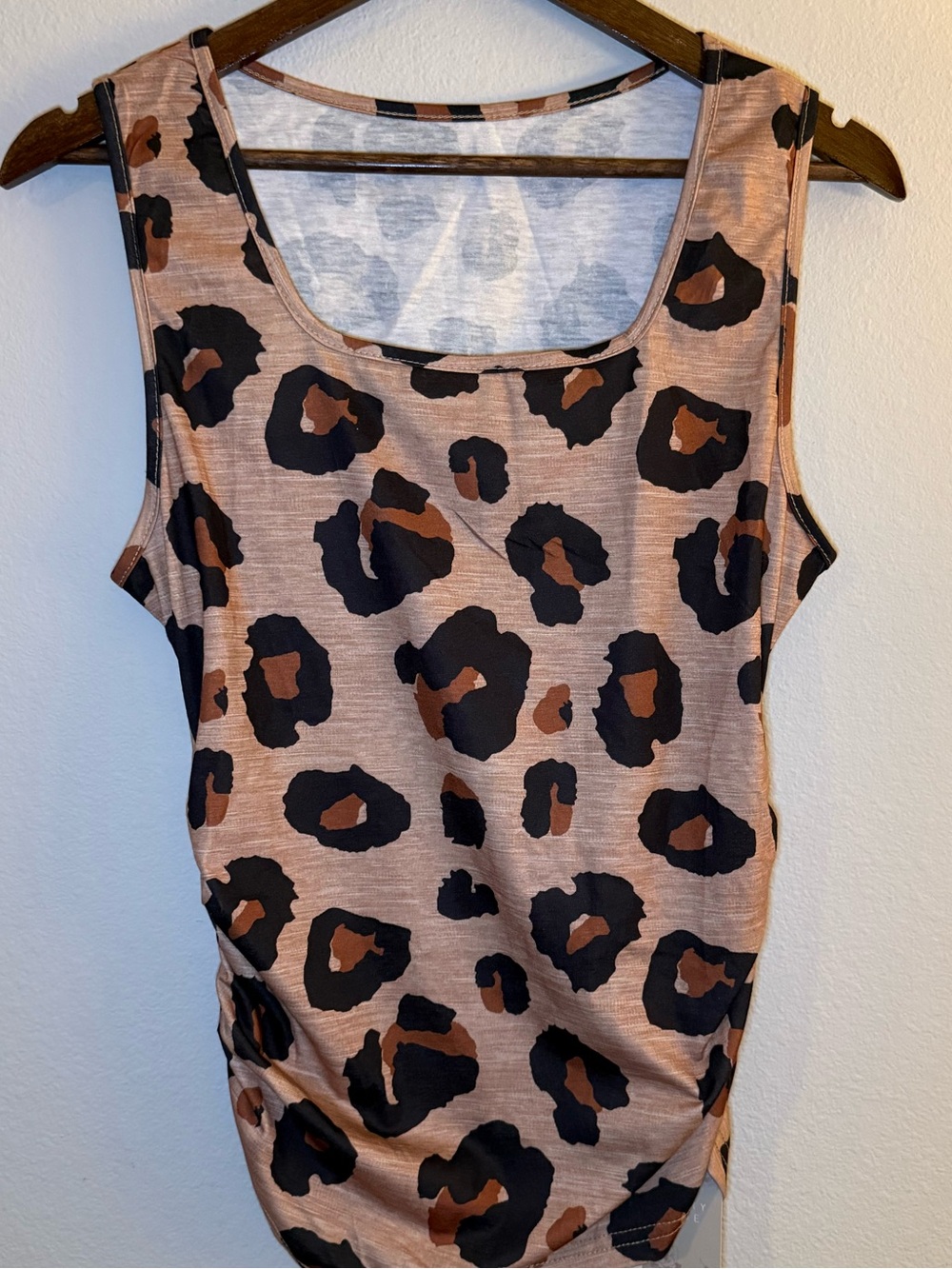 Leopard Print Blush Tank Top - Women's Sleeveless